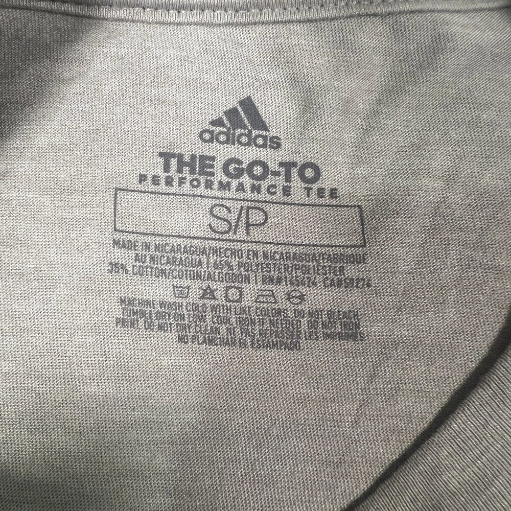 Adidas Womens Small Gray‎ Edmonton Oilers NHL Performance The Go To Tee NWT - Picture 6 of 8